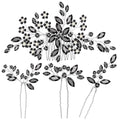 Wedding hair accessories Bridal hair accessories for wedding hair piece Wedding hair piece for brides Bridal headpiece Bride hair accessories wedding Bridal hair comb（Black）
