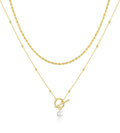 Jewlpire 14k Plated Gold Layered Necklaces for Women Gold Necklace Set Cuban Link Snake Chain Paperclip Layered Chains Twisted Rope and Twisted Chain Trendy Layering Necklace