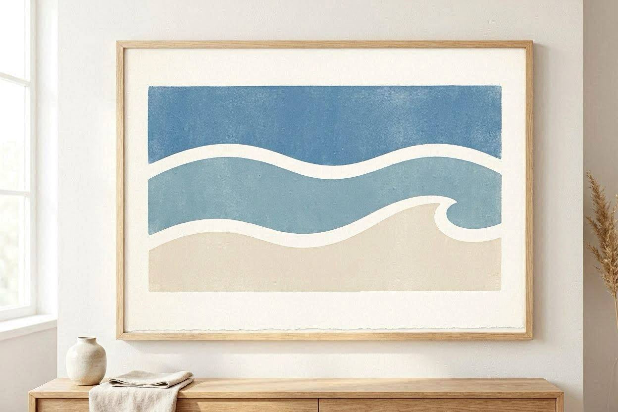 Abstract Ocean Waves Digital Art Print