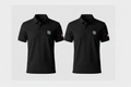 Black Polo with PR Monogram and Puerto Rican Flag Sleeve