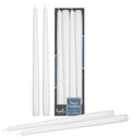 Hyoola Tall Taper Candles - 12 Inch White Unscented Dripless Taper Candles - 10 Hour Burn Time - 4 Pack