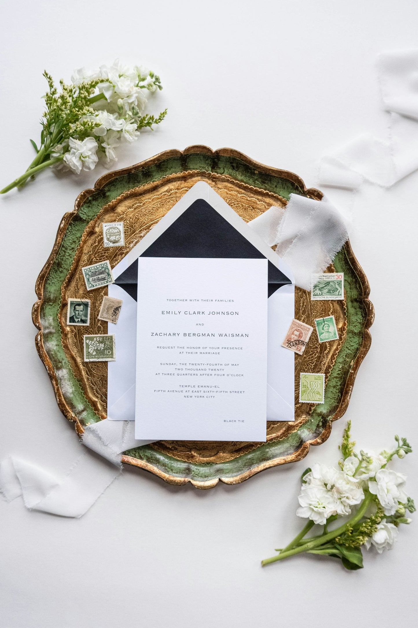 Wedding planning flatlay with checklist, countdown calendar, and budget tracker